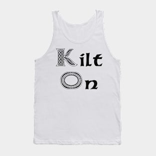 Kilt on Celtic knot Black Tank Top